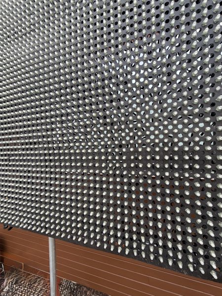 Close-up of a display panel packed with thousands of bullet pixels
